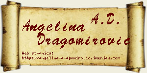 Angelina Dragomirović vizit kartica